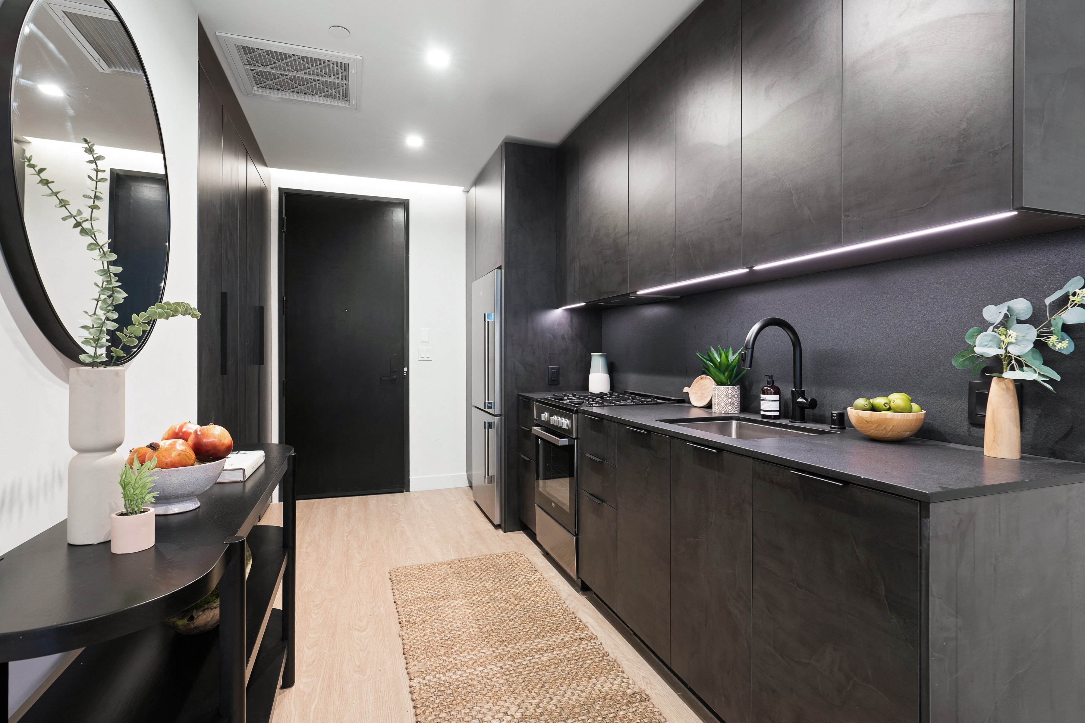Recessed under-cabinet lighting